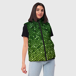 Женский жилет Мозаика под зеленую змею, цвет: 3D-черный — фото 2
