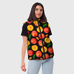 Женский жилет Персиковый паттерн, цвет: 3D-красный — фото 2