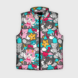 Женский жилет Каракули каваи, цвет: 3D-светло-серый