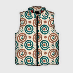 Женский жилет Паттерн со змеями защищающими луну и солнце, цвет: 3D-красный