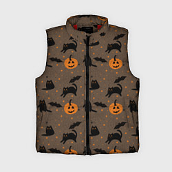 Женский жилет Хэллоуин и кот, цвет: 3D-красный
