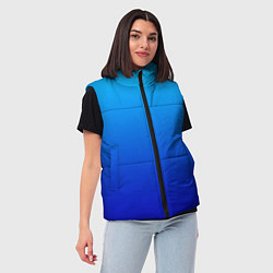 Женский жилет Голубой градиент, цвет: 3D-светло-серый — фото 2