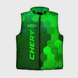 Женский жилет Chery - green gradient по-вертикали, цвет: 3D-черный