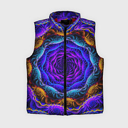 Женский жилет Неоновая психоделика, цвет: 3D-красный