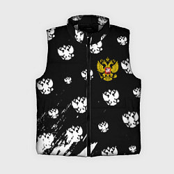Женский жилет Герб РФ паттерн, цвет: 3D-светло-серый