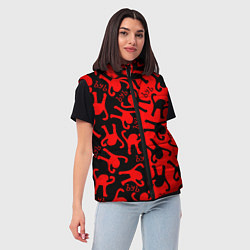 Женский жилет ЪУЪ съука mem pattern, цвет: 3D-светло-серый — фото 2