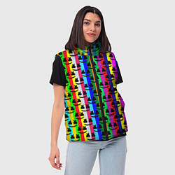 Женский жилет Marshmello радуга, цвет: 3D-светло-серый — фото 2