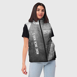 Женский жилет Nine Inch Nails - grey gradient вертикально, цвет: 3D-черный — фото 2