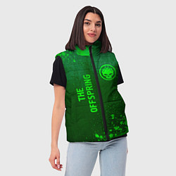 Женский жилет The Offspring - green gradient вертикально, цвет: 3D-черный — фото 2