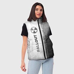 Женский жилет Fallout - white gradient по-вертикали, цвет: 3D-черный — фото 2