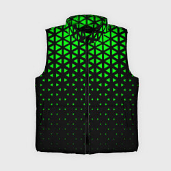 Женский жилет Геометрический градиент - чёрно-зелёный