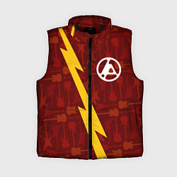 Женский жилет Linkin Park 2024 гитары и молния, цвет: 3D-черный