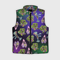 Женский жилет Губка Боб - паттерн хэллоуин, цвет: 3D-светло-серый