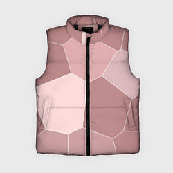 Женский жилет Пыльно-розовый крупная мозаика