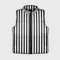Женский жилет Полоски - Битлджус, цвет: 3D-черный