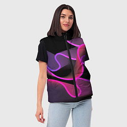 Женский жилет Линейная геометрия, цвет: 3D-красный — фото 2