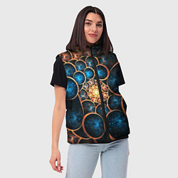 Женский жилет Оптическая абстракция круги, цвет: 3D-светло-серый — фото 2