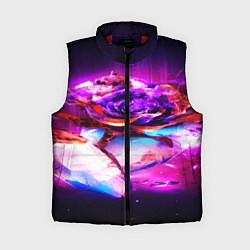 Женский жилет Неоновые абстракция краски, цвет: 3D-красный