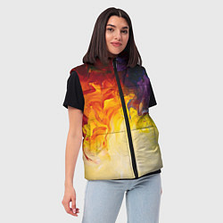 Женский жилет Подтеки масляных красок, цвет: 3D-светло-серый — фото 2