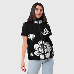 Женский жилет Русская община символика розы, цвет: 3D-светло-серый — фото 2