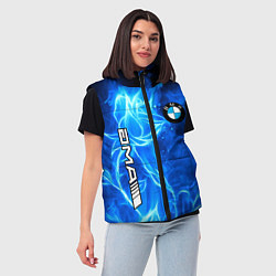 Женский жилет BMW flower flame, цвет: 3D-черный — фото 2