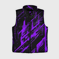 Женский жилет Purple stripes on a black background