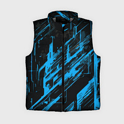 Женский жилет Blue stripes on a black background