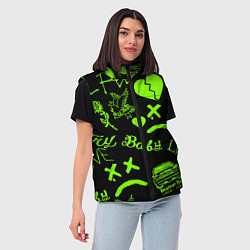 Женский жилет Lil Peep кислота, цвет: 3D-светло-серый — фото 2