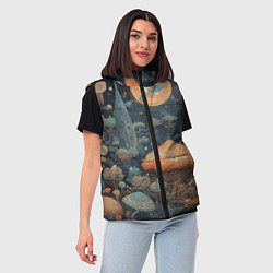 Женский жилет Сказочная абстракция, цвет: 3D-черный — фото 2
