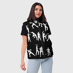 Женский жилет Silhouettes of moving people, цвет: 3D-красный — фото 2