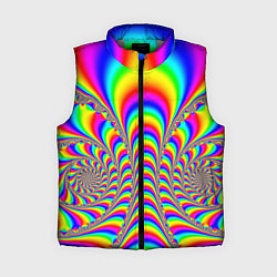 Женский жилет Оптические иллюзии волны неон, цвет: 3D-светло-серый