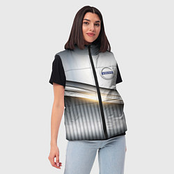 Женский жилет Volvo metalic car, цвет: 3D-светло-серый — фото 2