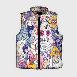Женский жилет Психоделические монстры, цвет: 3D-светло-серый