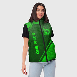 Женский жилет One Piece - green gradient вертикально, цвет: 3D-черный — фото 2
