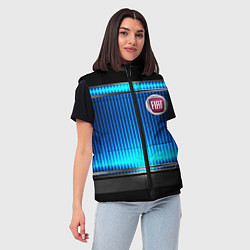 Женский жилет FIAT текстура авто, цвет: 3D-светло-серый — фото 2