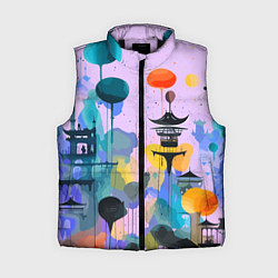 Женский жилет Фантазийный японский паттерн