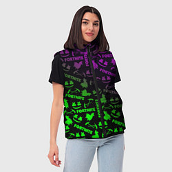 Женский жилет Fortnite кислота неоновая, цвет: 3D-красный — фото 2