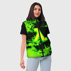 Женский жилет Half life кислотное лого огонь, цвет: 3D-светло-серый — фото 2