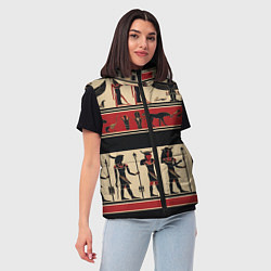 Женский жилет Египетский орнамент, цвет: 3D-светло-серый — фото 2