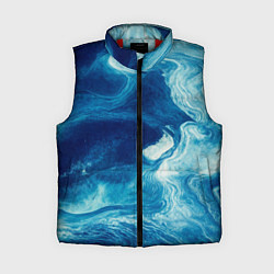 Женский жилет Водные вихри - абстракция, цвет: 3D-красный