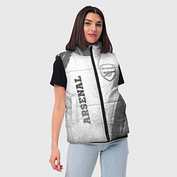Женский жилет Arsenal - white gradient вертикально, цвет: 3D-черный — фото 2