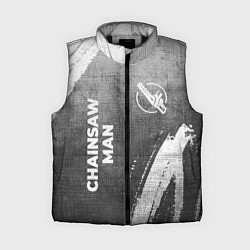 Женский жилет Chainsaw Man - grey gradient вертикально, цвет: 3D-черный