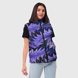Женский жилет Абстрактные перья - жидкость, цвет: 3D-светло-серый — фото 2