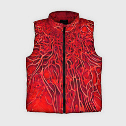 Женский жилет Красный симбионт абстракция, цвет: 3D-красный
