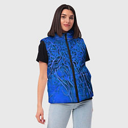 Женский жилет Синий симбионт абстракция, цвет: 3D-светло-серый — фото 2