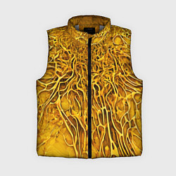 Женский жилет Жёлтый симбионт абстракция, цвет: 3D-светло-серый