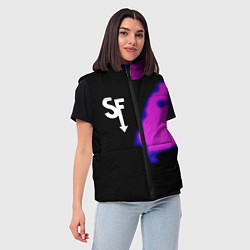 Женский жилет Sally Face неон краски, цвет: 3D-светло-серый — фото 2