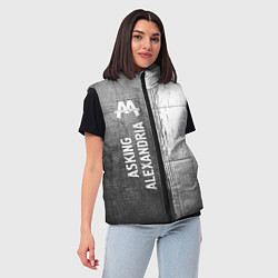 Женский жилет Asking Alexandria - grey gradient по-вертикали, цвет: 3D-черный — фото 2