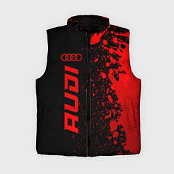 Женский жилет Audi - red gradient по-вертикали, цвет: 3D-черный