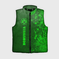 Женский жилет Borussia - green gradient по-вертикали, цвет: 3D-черный